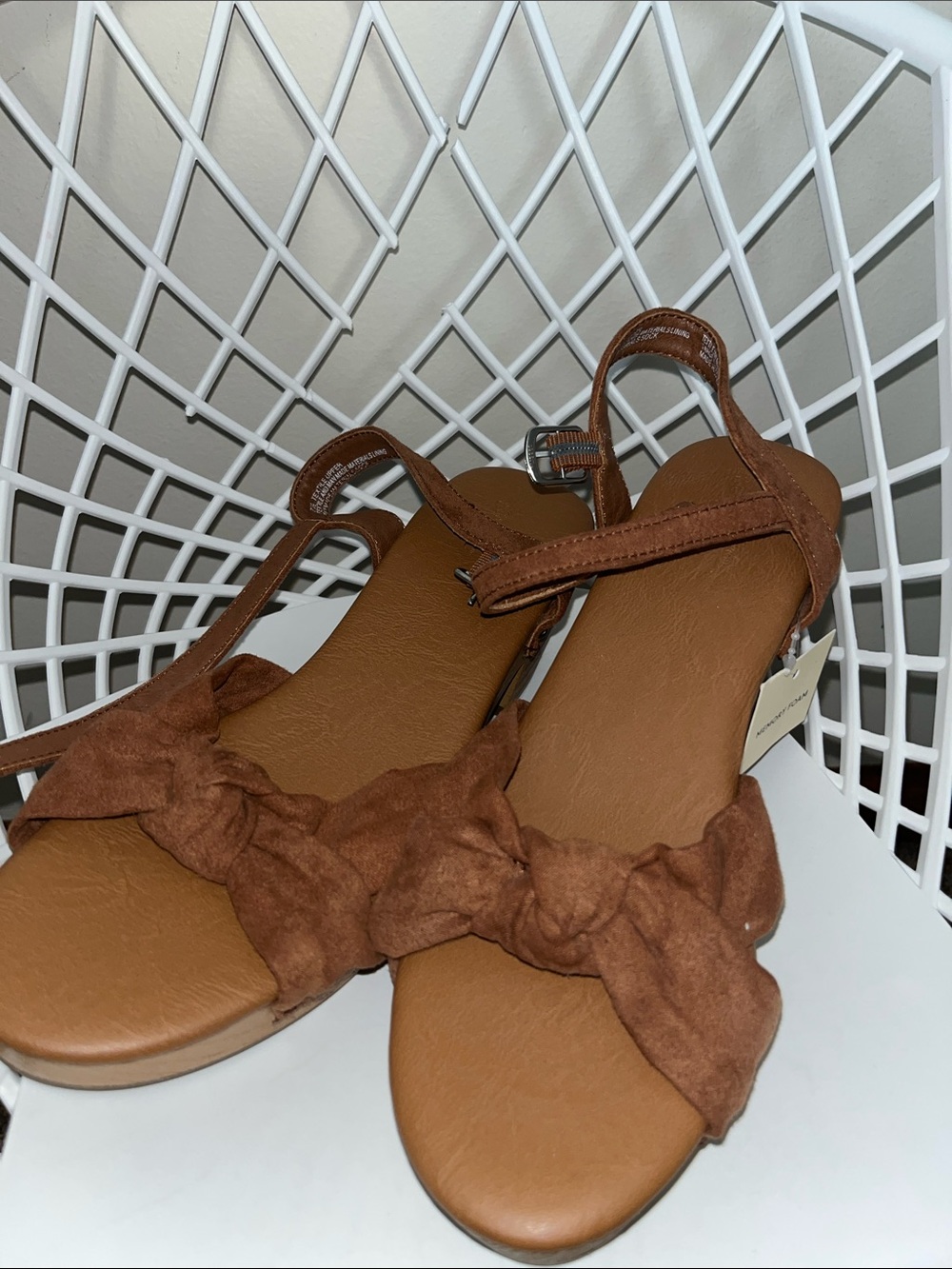 Target Brown Knotted Strap Slingback Sandals